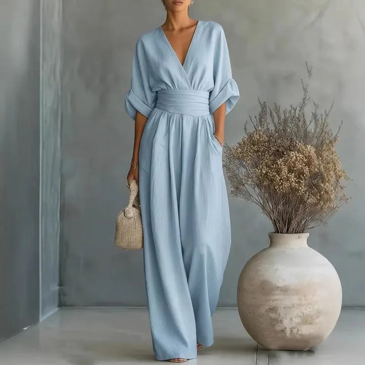 Vivian | Wrap Wide-Leg Jumpsuit