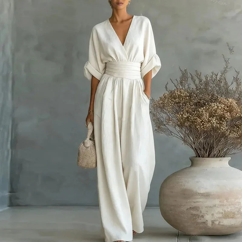 Vivian | Wrap Wide-Leg Jumpsuit