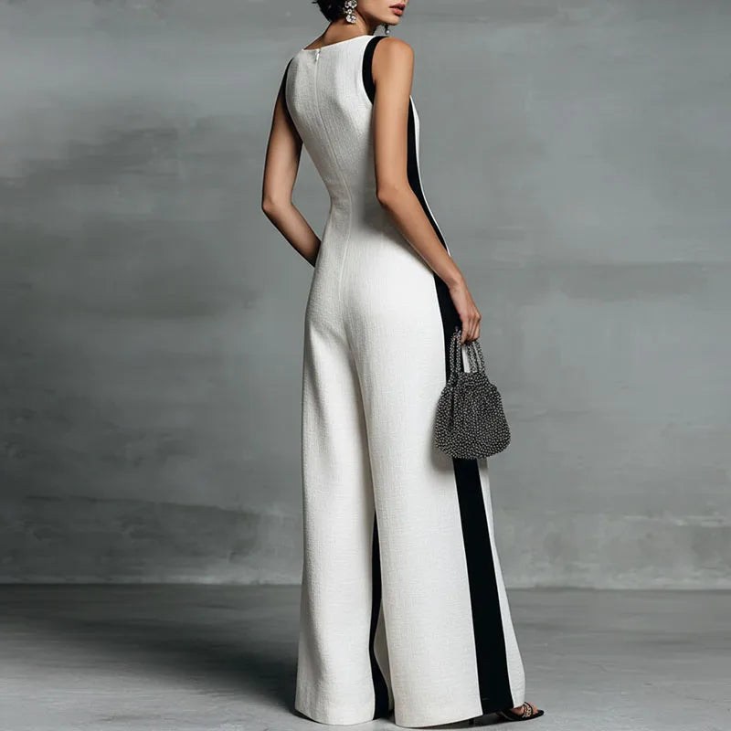 Ava | Color-Block Wide-Leg Jumpsuit