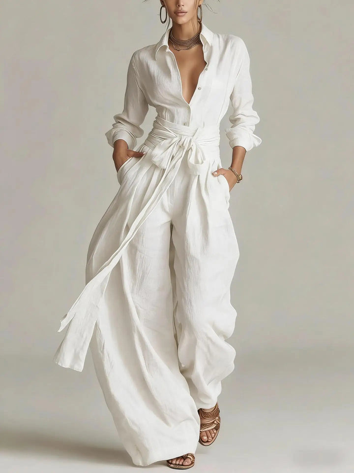 Scarlett | Belted Wide-Leg Jumpsuit