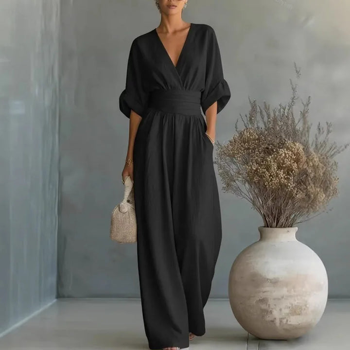 Vivian | Wrap Wide-Leg Jumpsuit