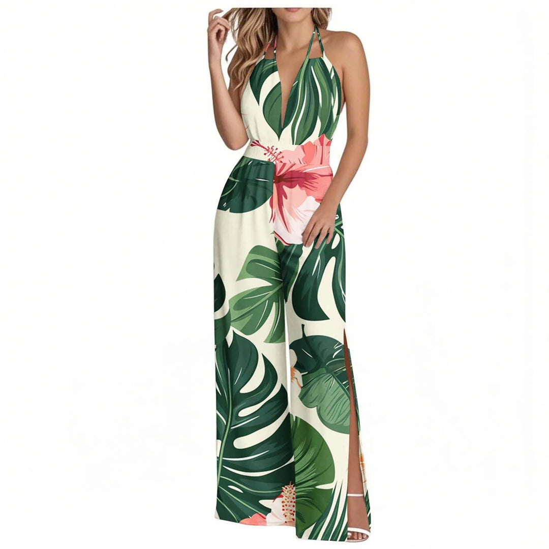 Sienna | Tropical Wide-Leg Jumpsuit