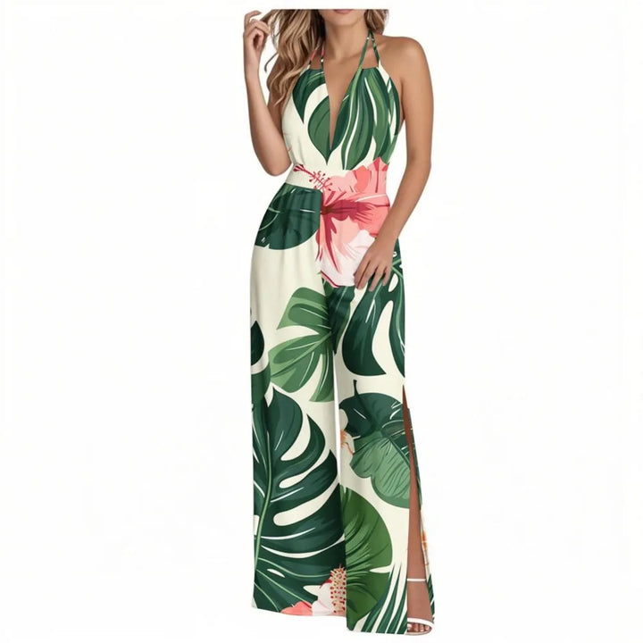 Sienna | Tropical Wide-Leg Jumpsuit