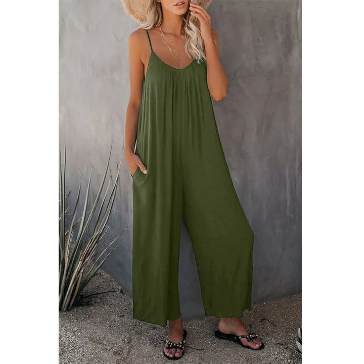 Mindy | Spaghetti Strap Wide-Leg Jumpsuit