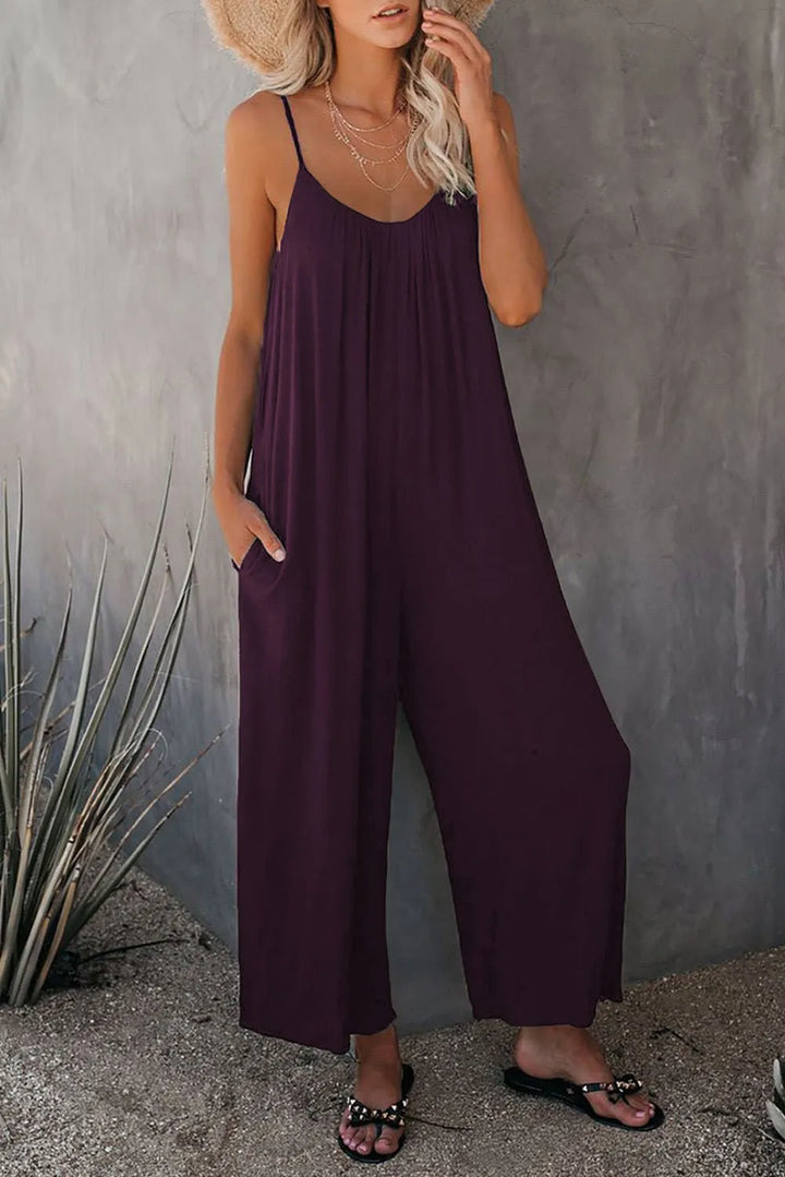 Mindy | Spaghetti Strap Wide-Leg Jumpsuit