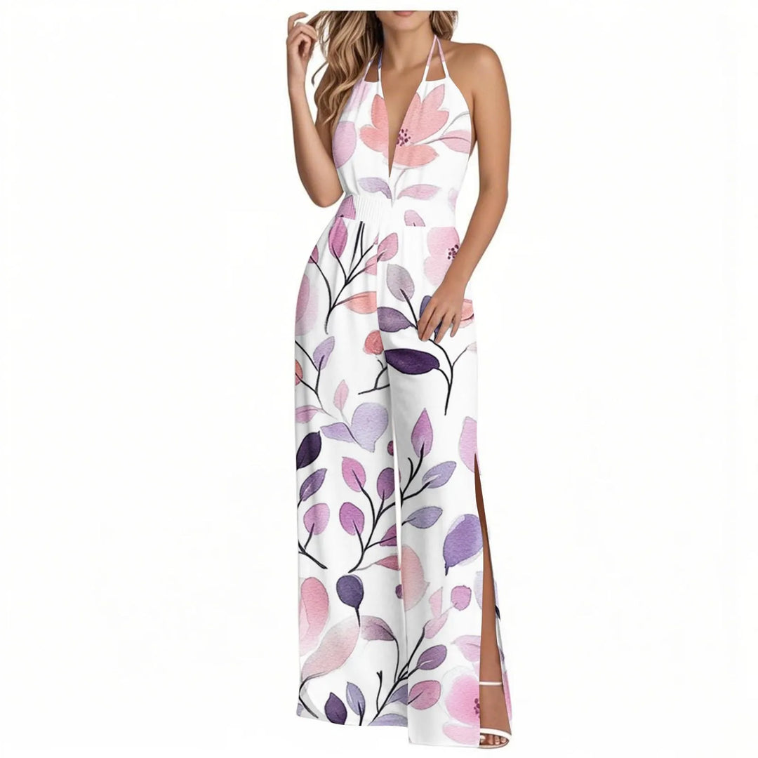 Sienna | Tropical Wide-Leg Jumpsuit