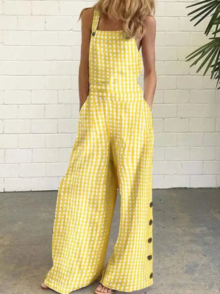 Bonnie | Gingham Wide-Leg Overall