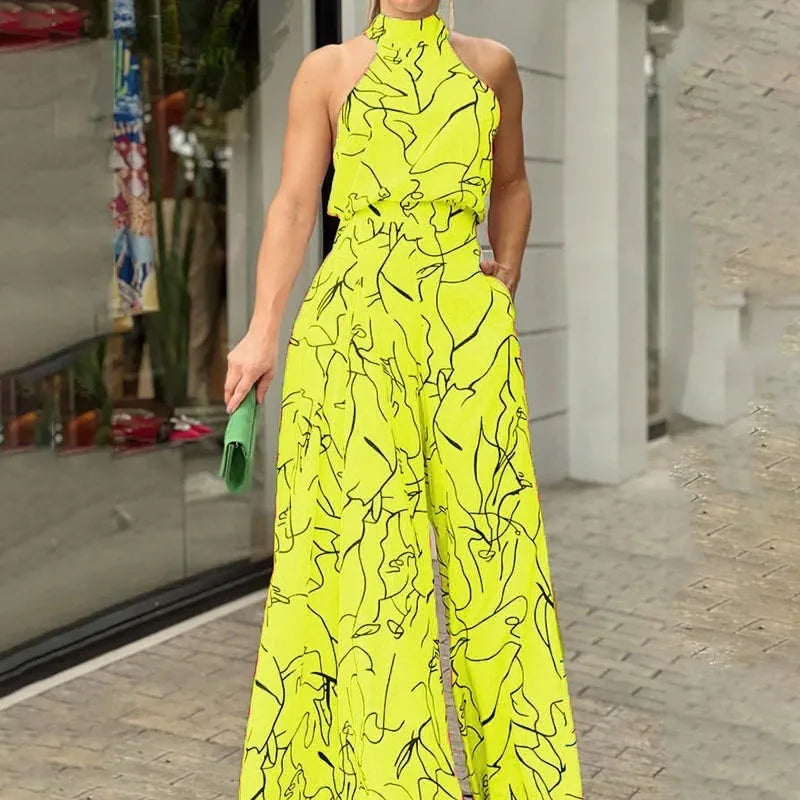Bianca | Halter Wide-Leg Jumpsuit