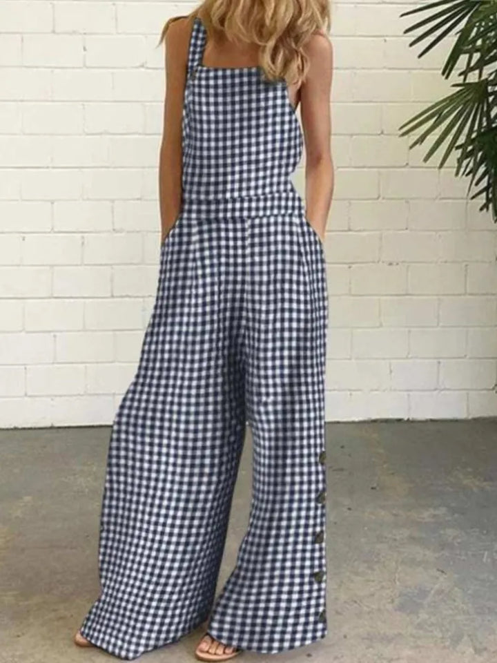 Bonnie | Gingham Wide-Leg Overall
