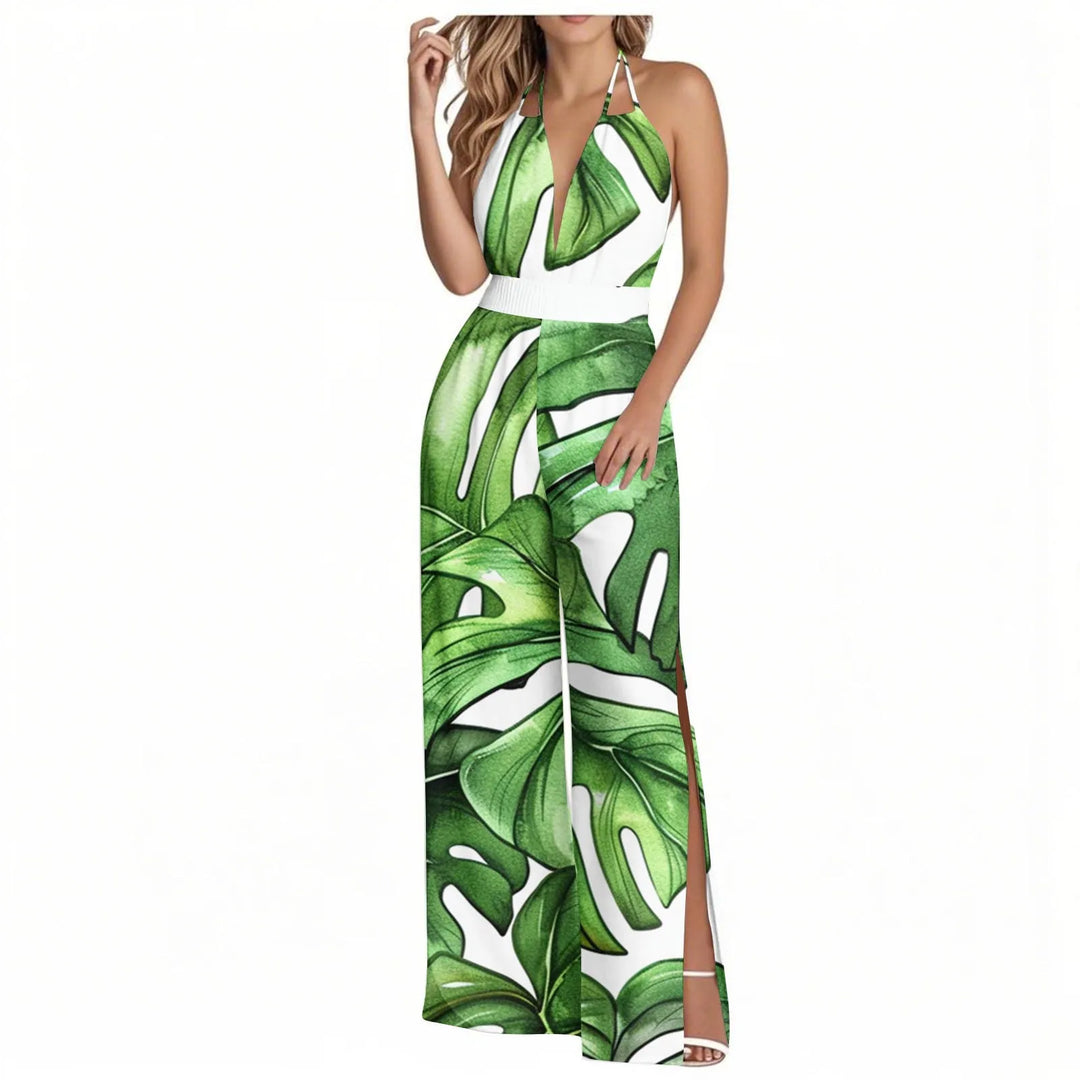 Sienna | Tropical Wide-Leg Jumpsuit