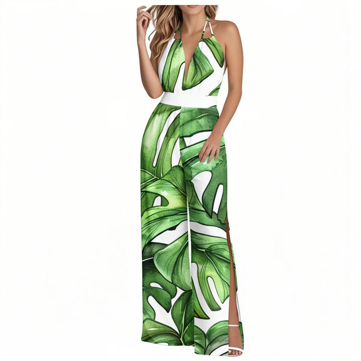 Sienna | Tropical Wide-Leg Jumpsuit