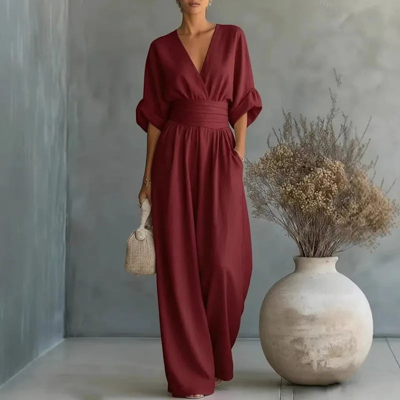 Vivian | Wrap Wide-Leg Jumpsuit