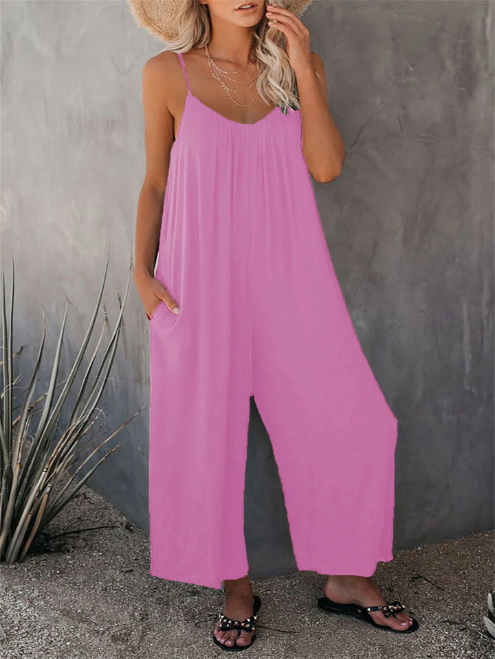 Mindy | Spaghetti Strap Wide-Leg Jumpsuit