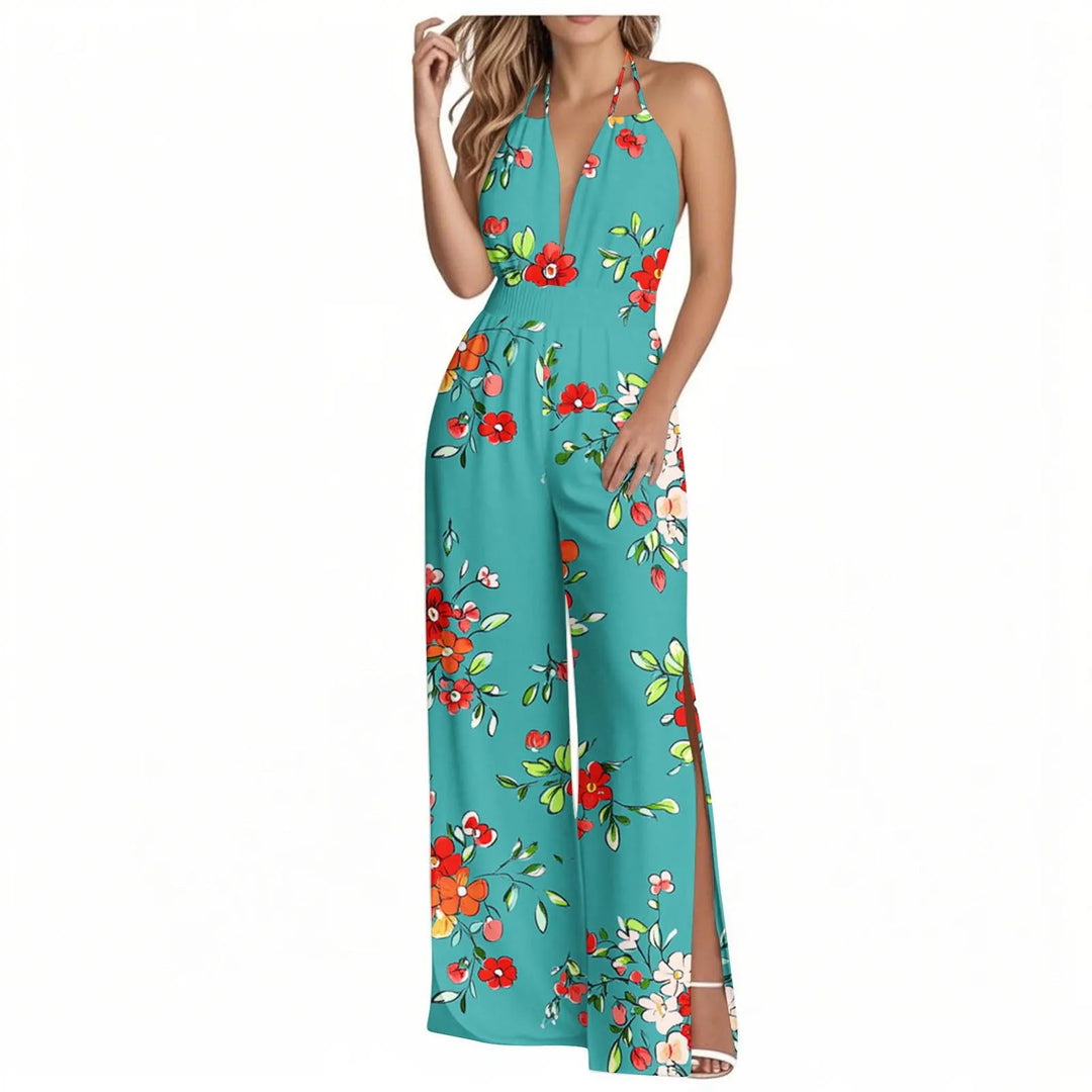 Sienna | Tropical Wide-Leg Jumpsuit