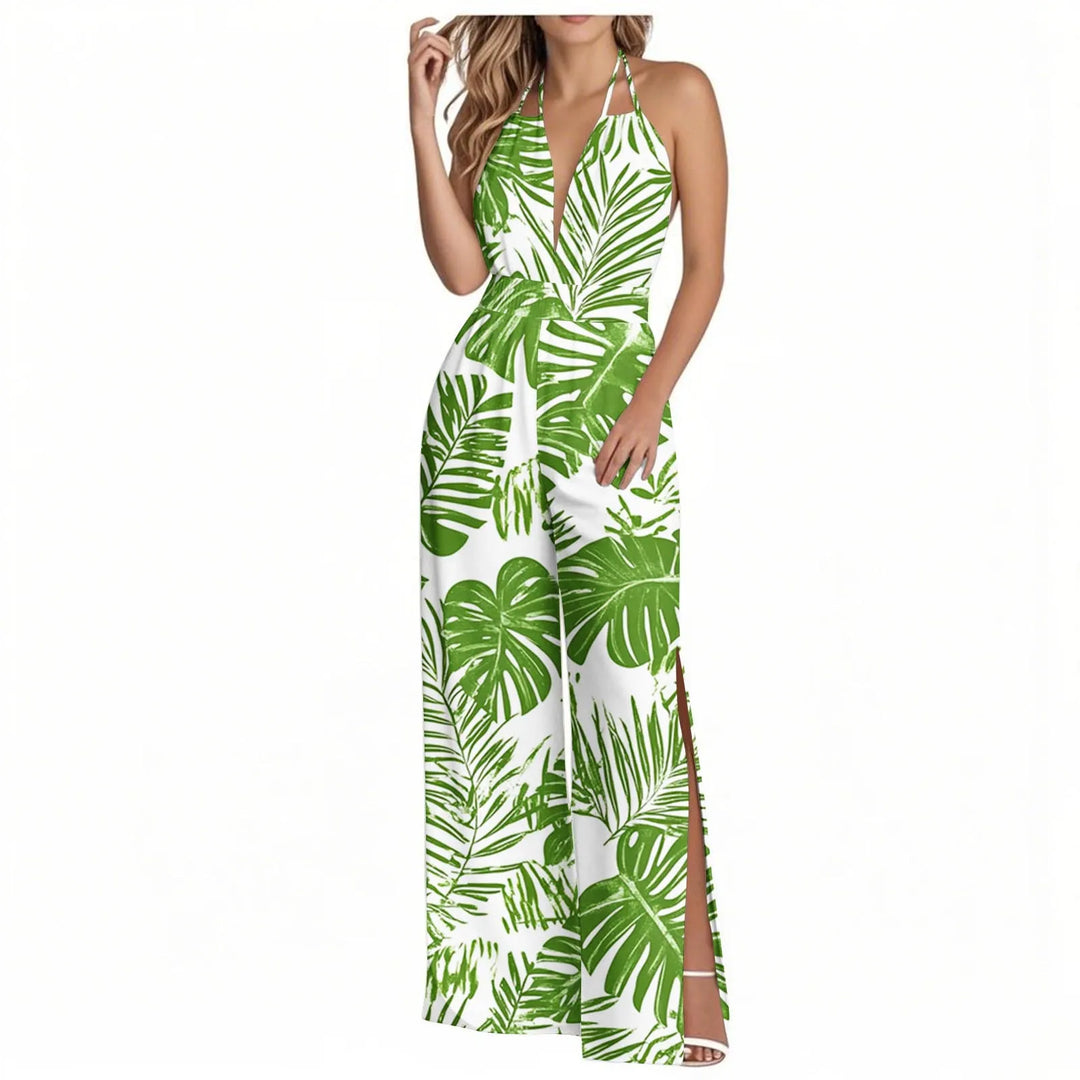 Sienna | Tropical Wide-Leg Jumpsuit