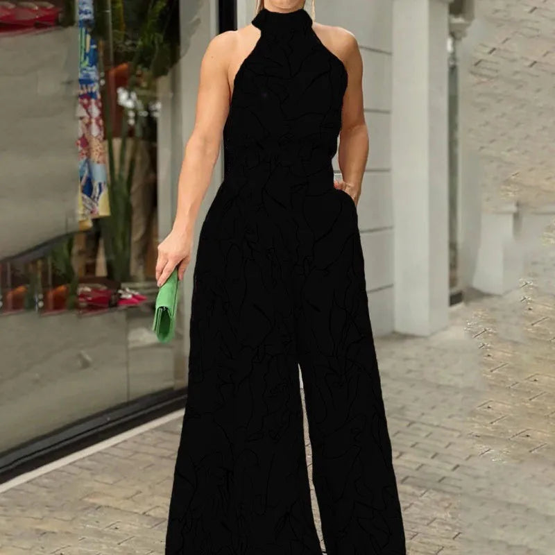 Bianca | Halter Wide-Leg Jumpsuit