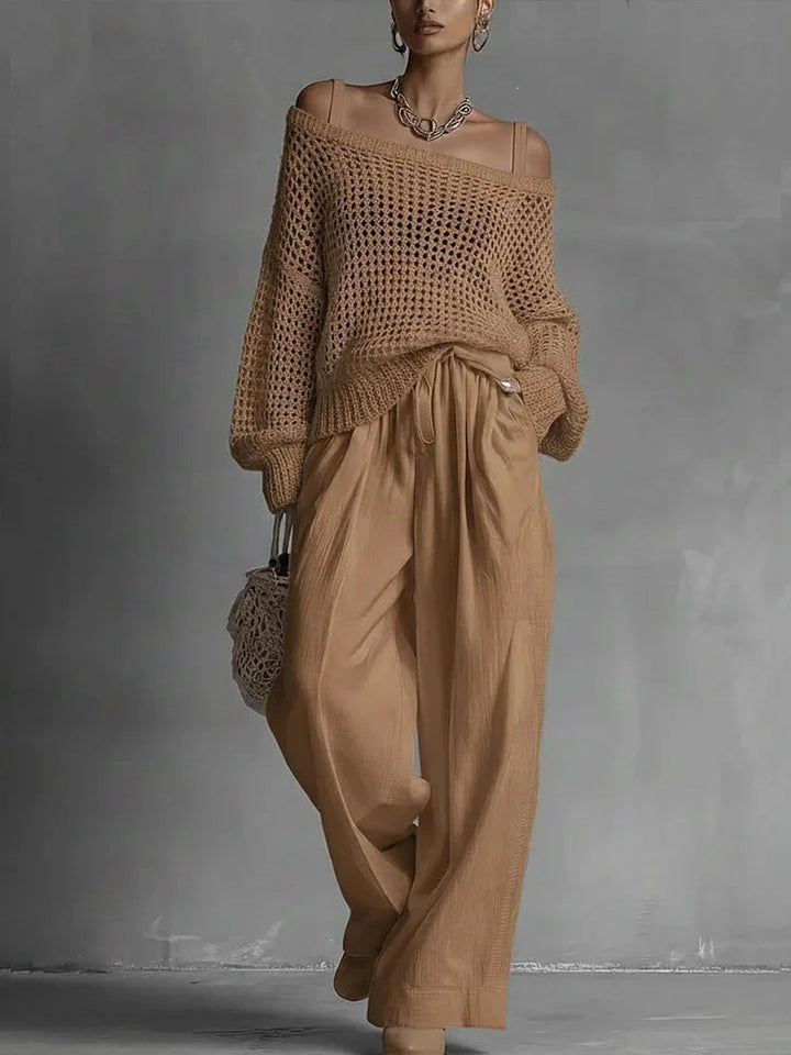 Celia | Off-Shoulder Knit Two-Piece Set