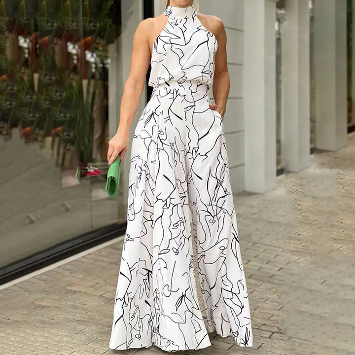 Bianca | Halter Wide-Leg Jumpsuit