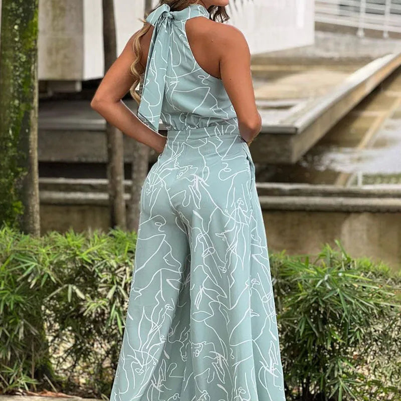 Bianca | Halter Wide-Leg Jumpsuit
