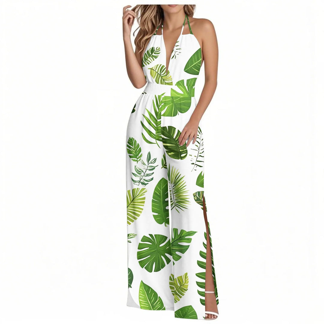 Sienna | Tropical Wide-Leg Jumpsuit
