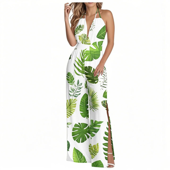 Sienna | Tropical Wide-Leg Jumpsuit