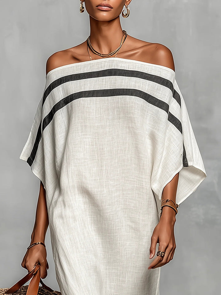 Aveline™ | Off-the-Shoulder Maxi Dress with Batwing Sleeves