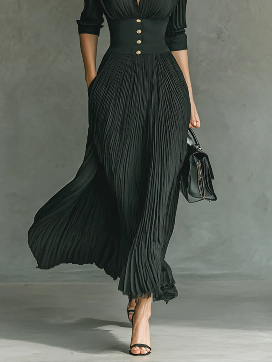 Maéline - Chic Fitted Waist Dress