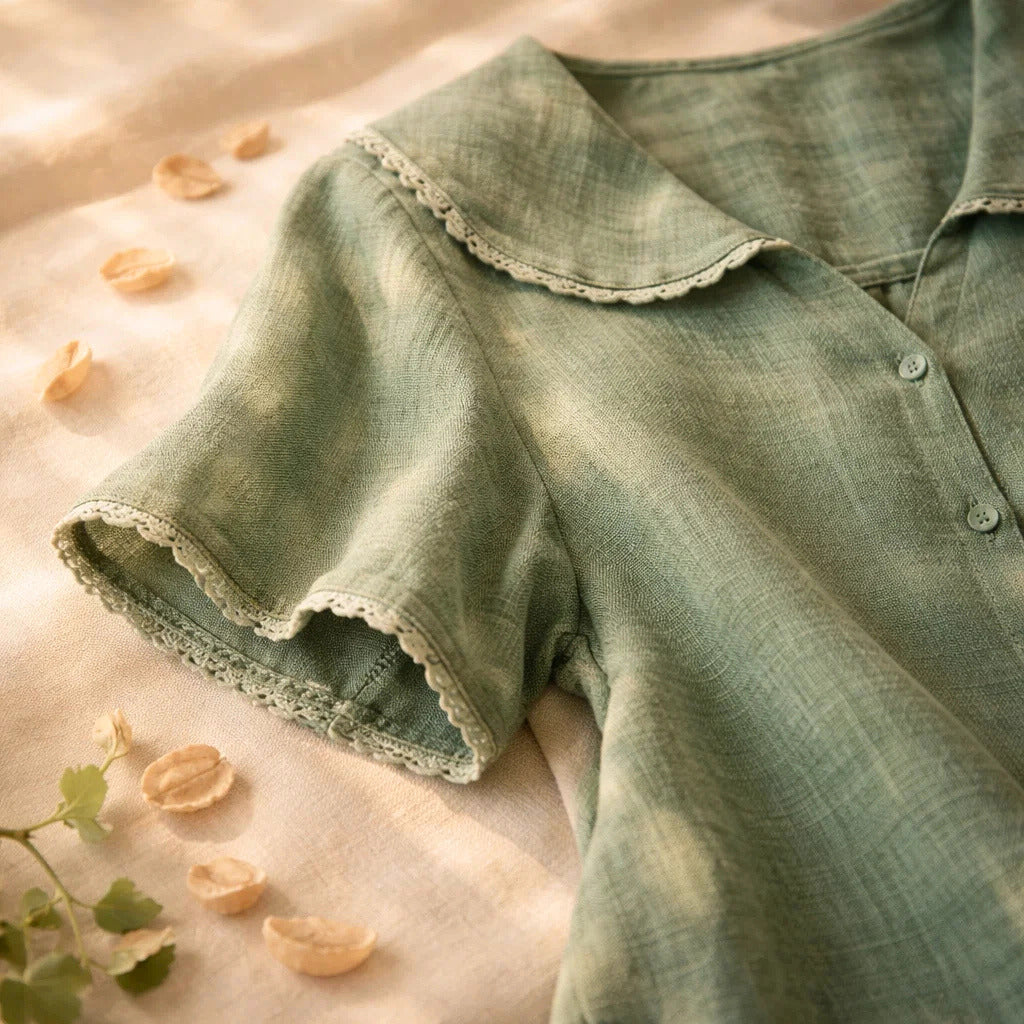 Lily | Soft Ruffle Button Blouse