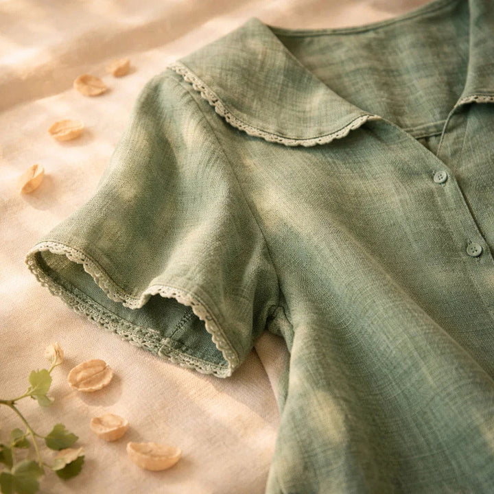 Lily | Soft Ruffle Button Blouse