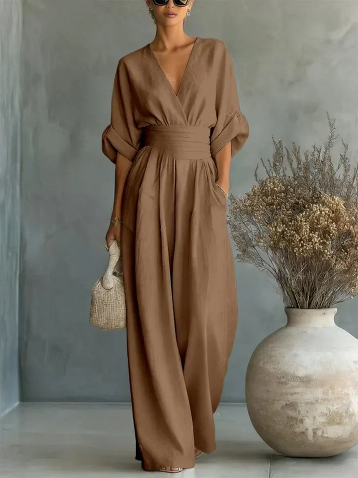 Alessia | Elegant Jumpsuit with V-Neck and High Waist