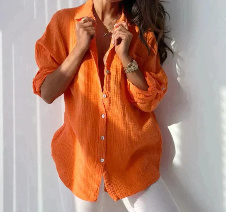 Carol | Collared Button-Up Shirt