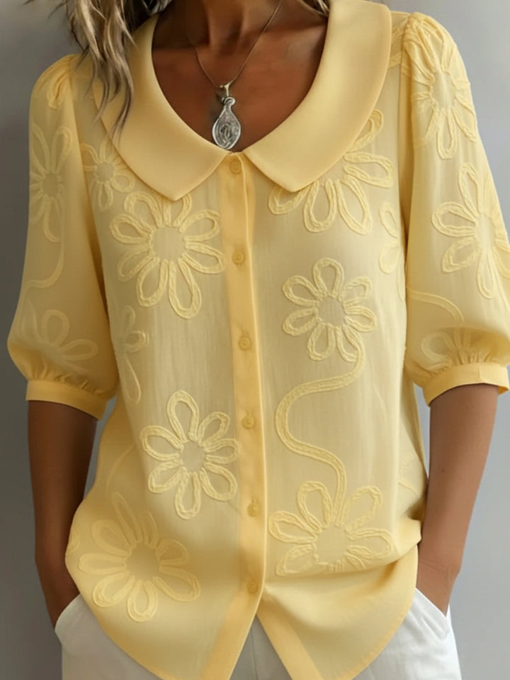 Aurélie™ | Light Floral Blouse Natural Elegance