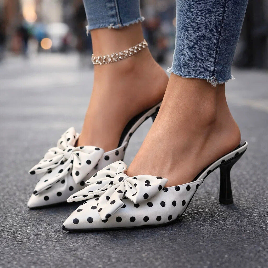VIVIENNE POLKA-BOW HEELS