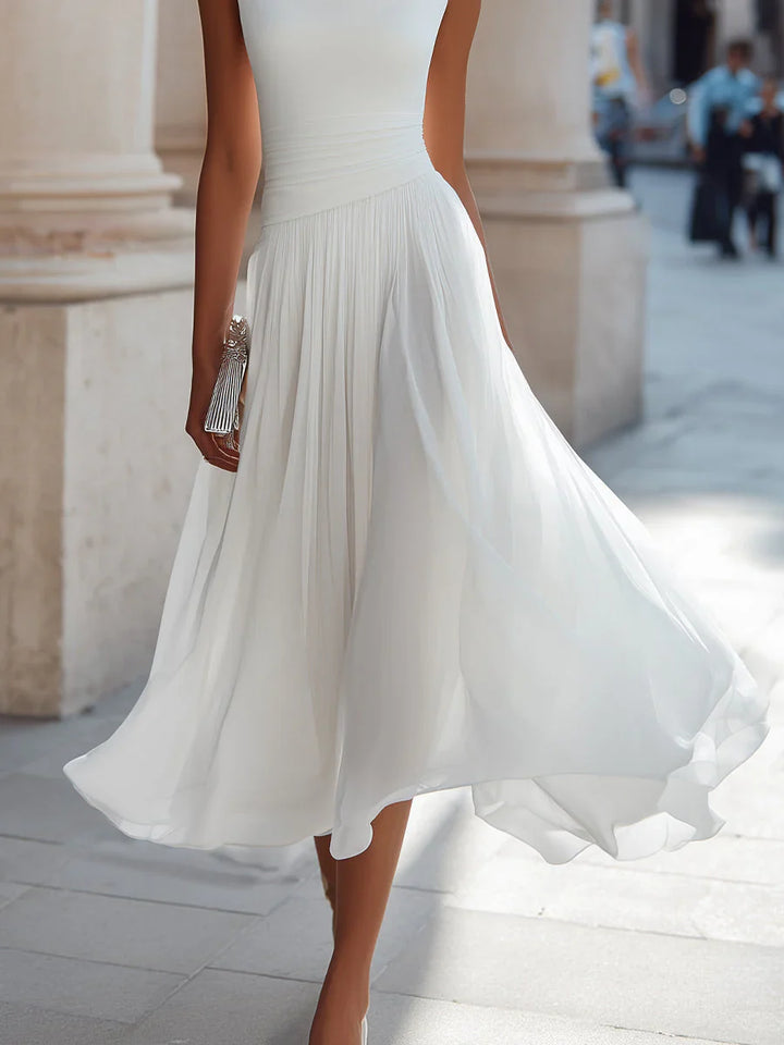 Gwendoline | Draped Neck Midi Dress