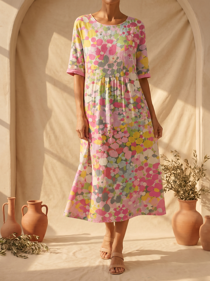 Leonor | Lightweight and Flowing Floral Midi Dress
