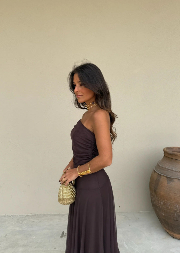 Juna | Maxi Dress with Off-Shoulder and Flowing Hem