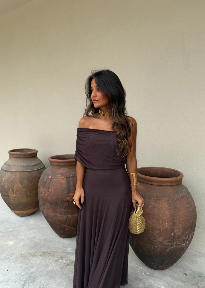 Juna | Maxi Dress with Off-Shoulder and Flowing Hem