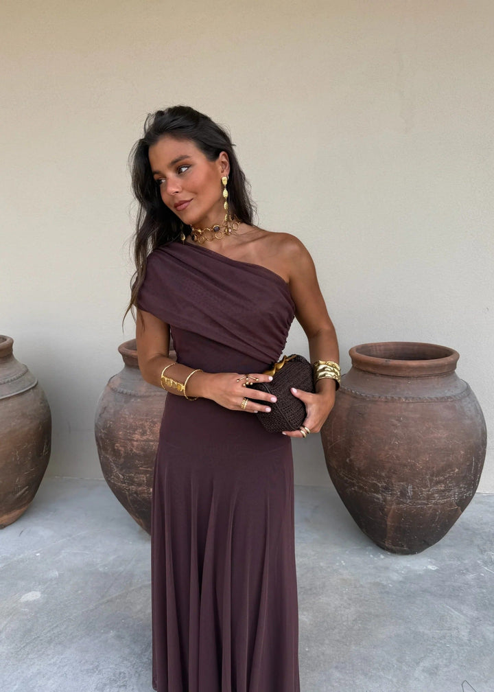 Juna | Maxi Dress with Off-Shoulder and Flowing Hem