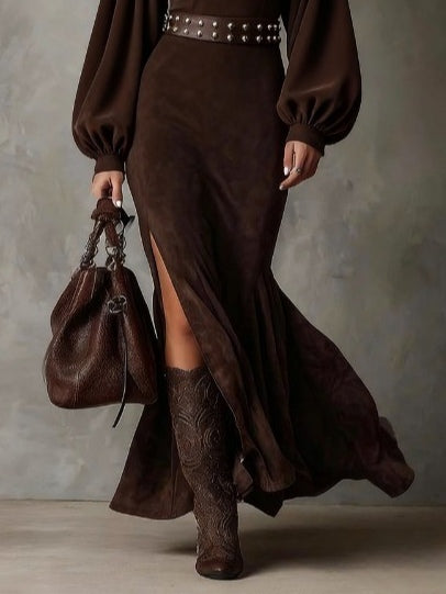 Harriet | Vintage Lantern-Sleeve Midi Dress