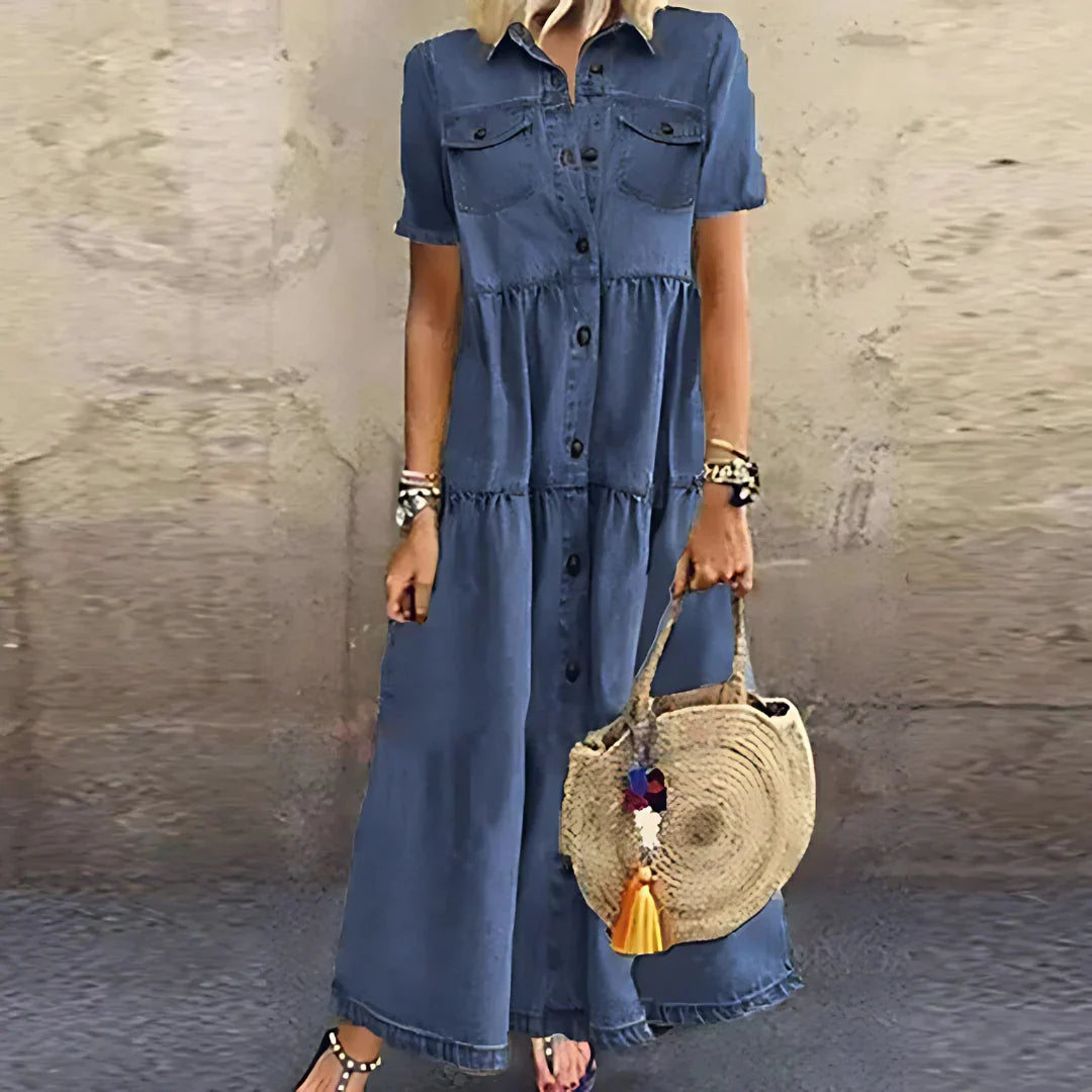 Lynda | Classic Holiday Maxi Dress