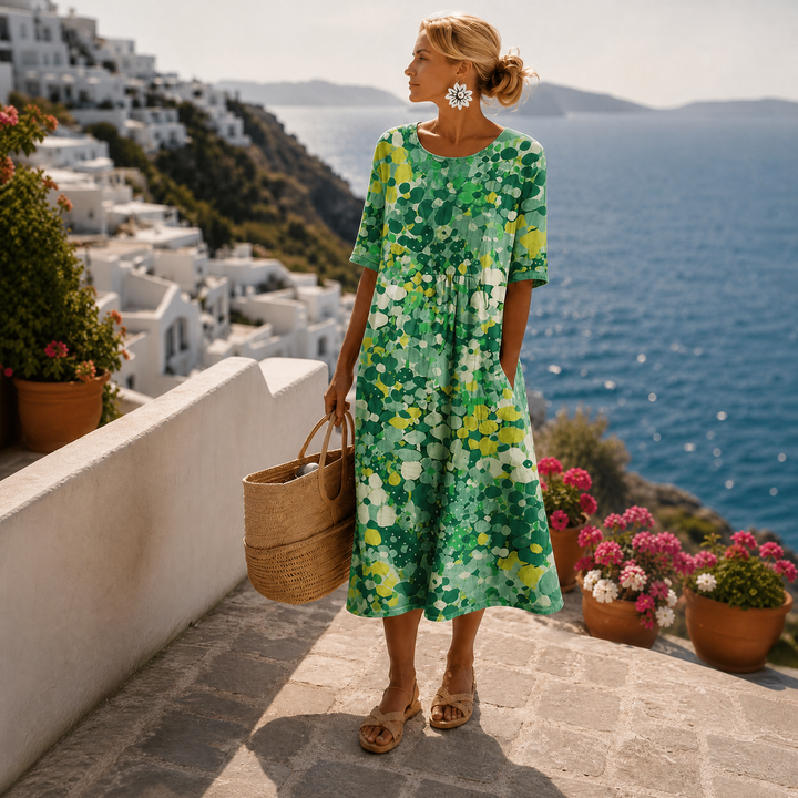 Leonor | Lightweight and Flowing Floral Midi Dress