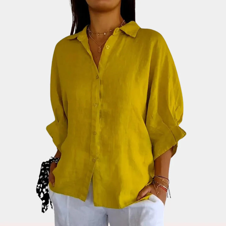 Melissa | Shirt Blouse with Roll Up Sleeves