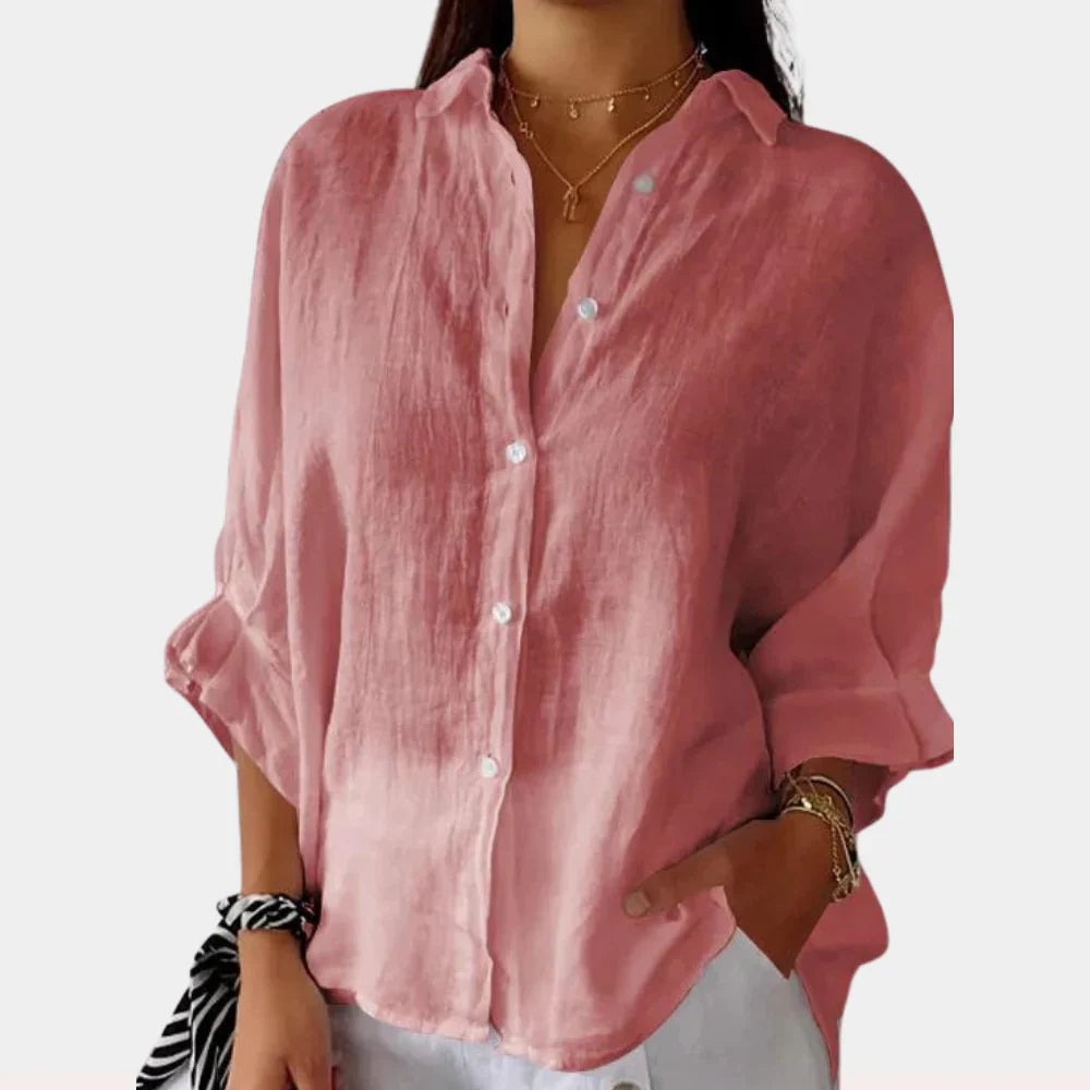 Melissa | Shirt Blouse with Roll Up Sleeves