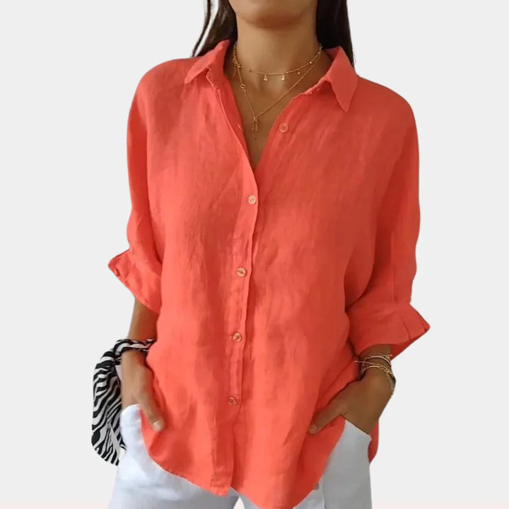 Melissa | Shirt Blouse with Roll Up Sleeves