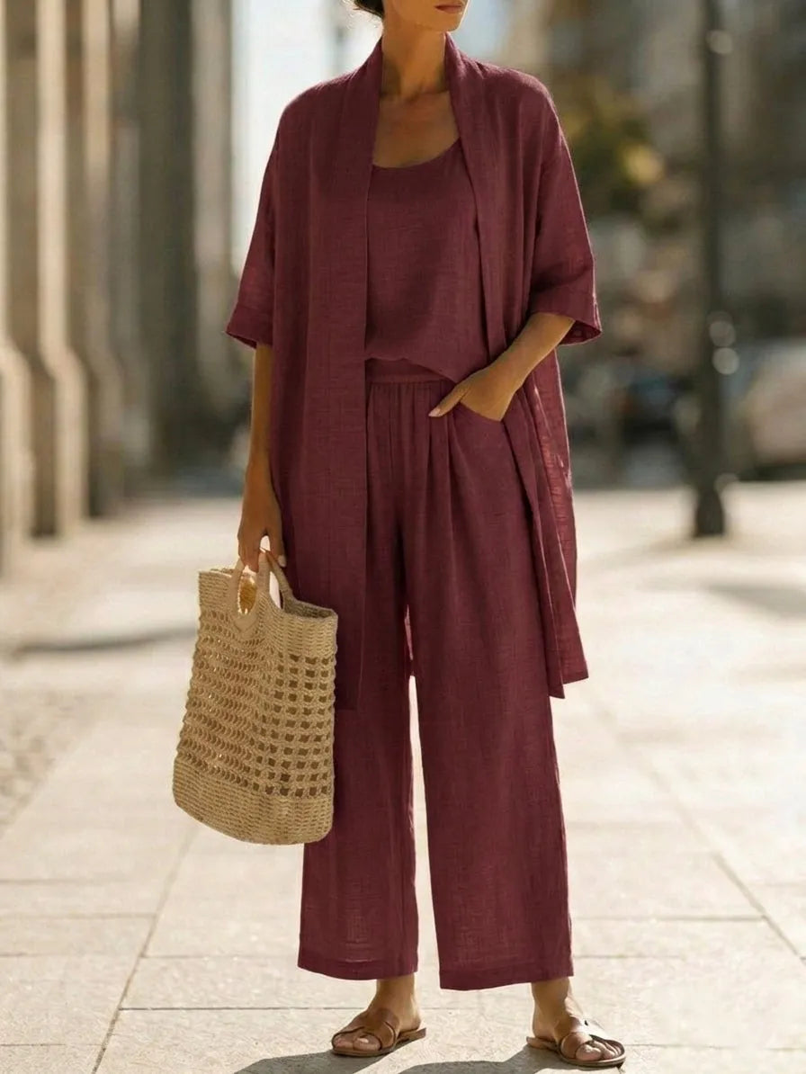 Lightweight Breathable Minimalist and Elegant 3-Piece Set