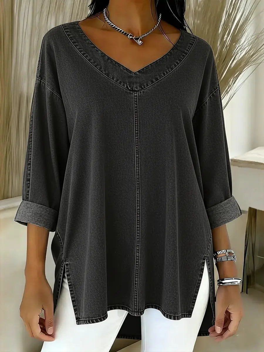 JESSICA | RELAXED V-NECK TOP