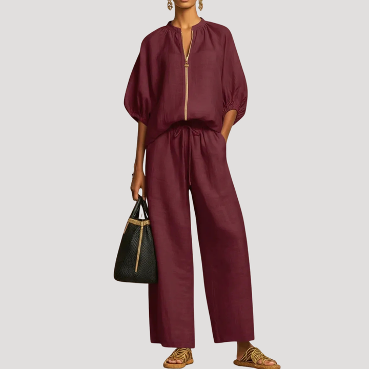 Willa | Zip Front Two Piece Set