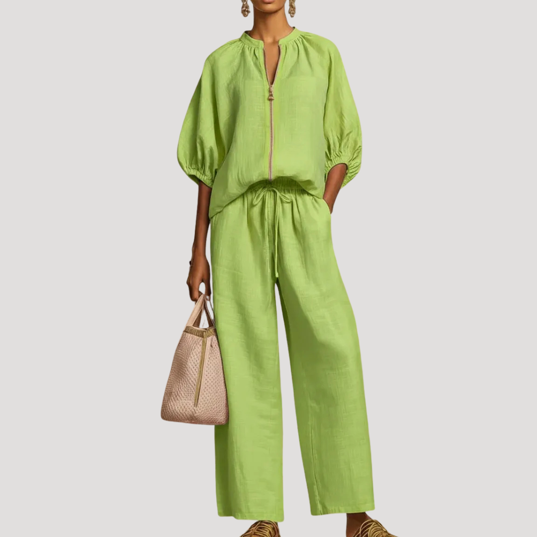 Willa | Zip Front Two Piece Set