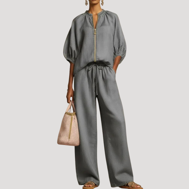 Willa | Zip Front Two Piece Set